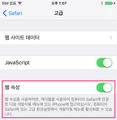 iPhone 설정